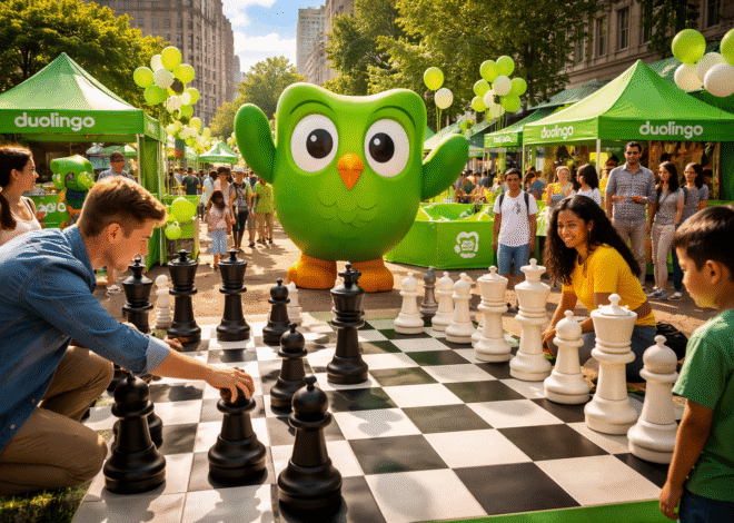 Experiential Marketing Duolingo Lewat Catur Raksasa